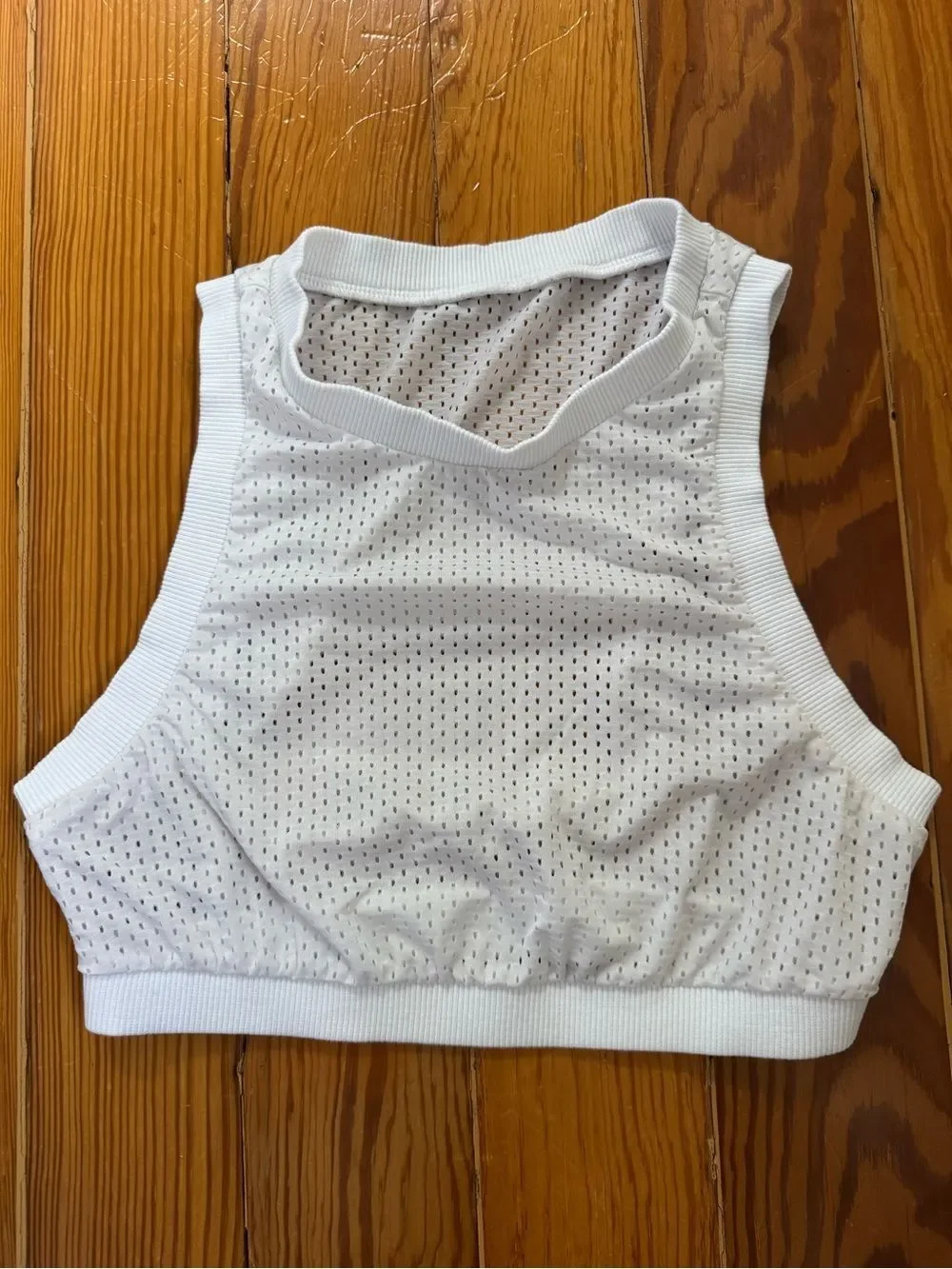 ALO White Mesh Bralette